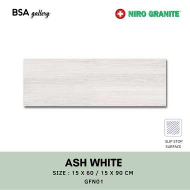 NIRO GRANITE FINEWOOD GFN05 15X90 / LANTAI GRANIT KAYU PUTIH 15X60 15X60