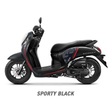 Honda All New Scoopy Sporty Sepeda Motor [VIN 2022/ OTR Surabaya] No Sporty Black Surabaya