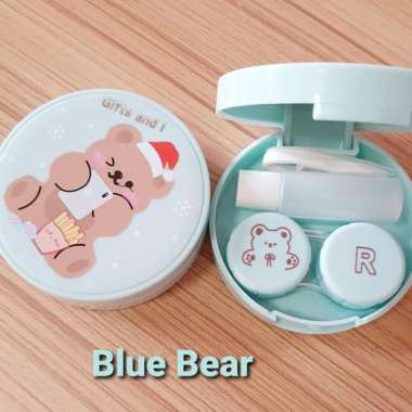 Tempat Softlens Lovely Bear 3 In One LV BLUE BEAR