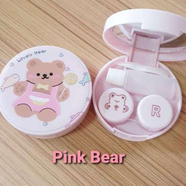 Tempat Softlens Lovely Bear 3 In One LV PINK BEAR