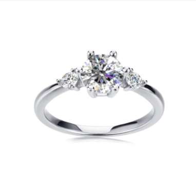 De Valeur Ring - Cincin Moissanite Diamond by Her Jewellery GRA - White Gold 6