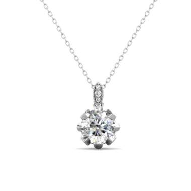 Le Delicate Pendant - Kalung Moissanite Diamond by Her Jewellery GRA