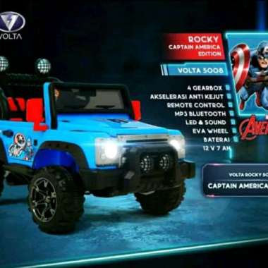 Mobil Aki Anak Jeep Shp Volta Rocky 5008 Putih