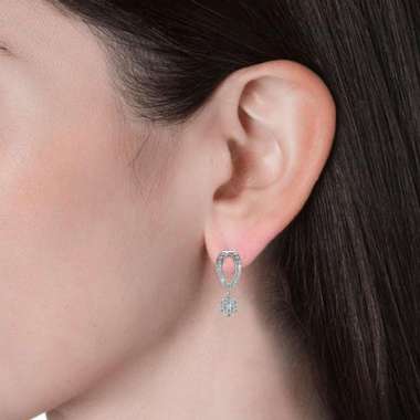 Oro Earrings - Anting Crystal by Her Jewellery - White Gold