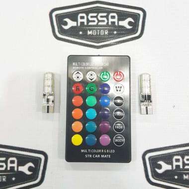 Lampu T10 Silicone RGB + Remote Multicolor
