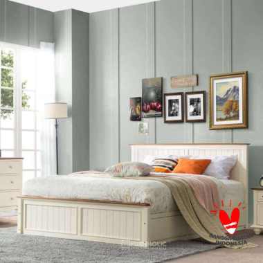 iFURNHOLIC Alfonso Bed | Rangka Tempat Tidur Laci - Kasur King ivory Jawa Timur