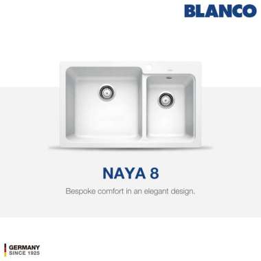 Kitchen Sink Bak Cuci Piring Granit 2 Lubang BLANCO Silgranit NAYA 8 - Pemasangan Topmount Undermoun