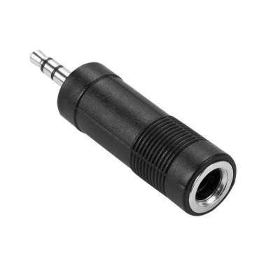 konverter colokan MIC aux 6.5mm ke 3.5 mm stereo audio jack konektor Garis 2