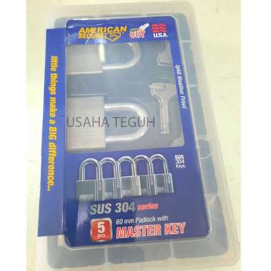Gembok American Secure Master Key 60mm Gen 4 Isi 5pcs S931360MK5