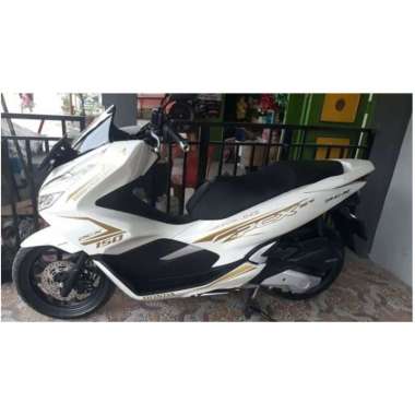 TERLARIS - Cutting Sticker Striping PCX 150 PCX 160 Putih Gold HITAM