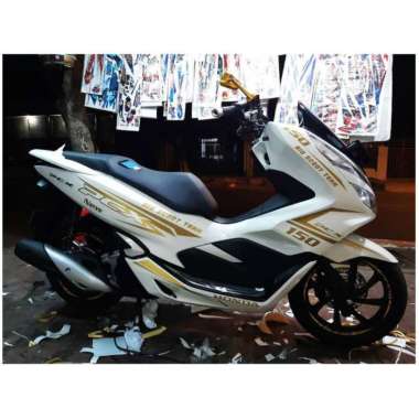 Striping Cutting Sticker PCX 150 - PCX 160 Putih BEST SELLER MERAH