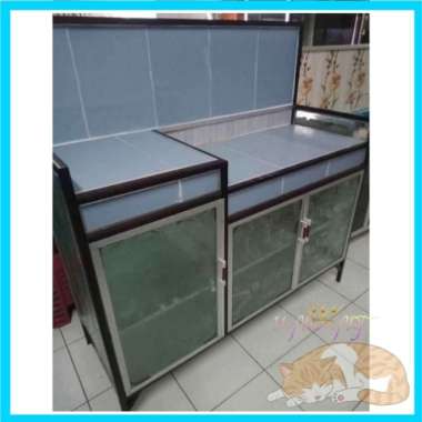 Rak Piring / Rak Dapur Minimalis Bahan Kaca Alumunium