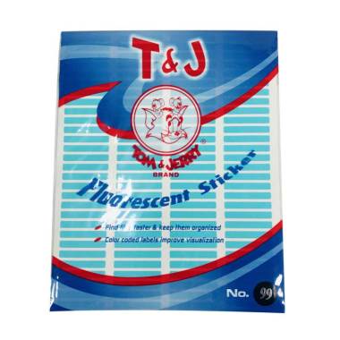 Tom & Jerry Label Tom & Jerry No.99 Label Stiker - Biru biru
