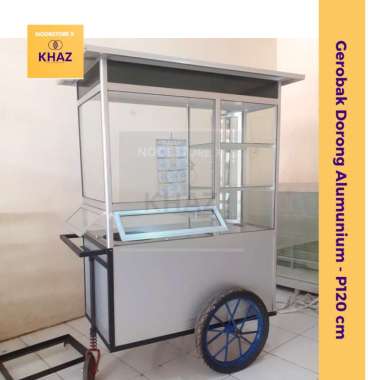 Gerobak Alumunium Dorong Bahan ACP (Alumunium Komposit Panel)