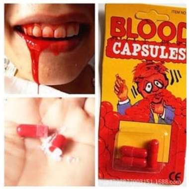 blood capsule fake - mainan darah palsu mainan prank darah vampir