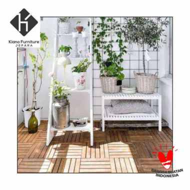 ( HEMAT ISI 10 PCS ) DECKING TILE MOTIF GARIS GARIS / PARKET KAYU JATI / LANTAI KAYU JATI / PARKET L