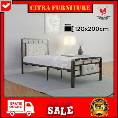 Ranjang Besi Minimalis |Dipan Besi |Rangka Tempat Tidur Springbed 120