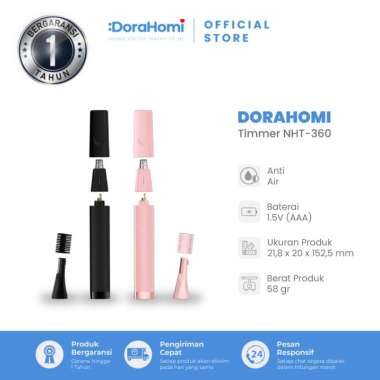 Dorahomi Pencukur Alis Bulu hidung Alat Trimmer Elektrik Waterproof Portable Bergaransi Peach