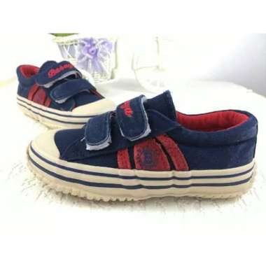 sepatu anak Babaya Stripe Blue sol karet 24