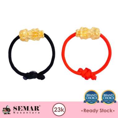 Cincin Tali Emas Charm Dragon Gold 23K Gold Semar Nusantara Semua Ukuran Merah