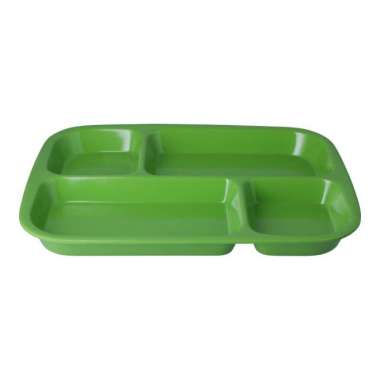 Piring Makan Melamine Sekat 4 3229 Hoover Melamin / Food Tray 7 Inchi Hijau