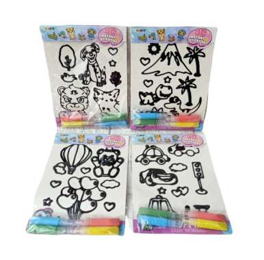 Mainan Anak 3D Instant Sticky Art | Edukasi Gambar Warna Kreatif 3D