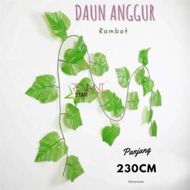 Daun rambat anggur artificial daun palsu sintetis untuk dekorasi rumah cafe kamar teras dll tanaman