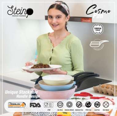 Stein Cookware 3 in 1 Cosmo Pan Set by Steincookware multy colour