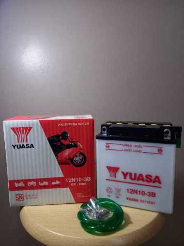 Yuasa battery 12n10-3b/accu yuasa 12n10-3b aki basah original