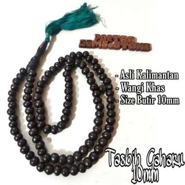 TASBIH KAYU GAHARU HITAM 10MM 99BUTIR ASLI WANGI KHAS GAHARU KALIMANTAN BERGARANSI
