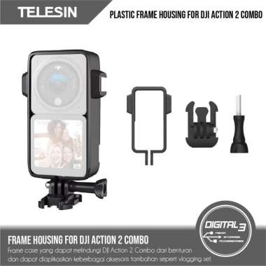 Frame Case Telesin for DJI action 2 Combo Housing ABS VLog Casing