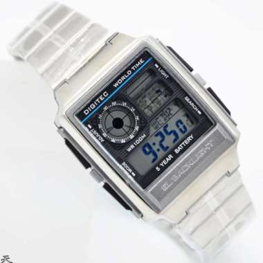 Digitec DG-3078MS/MB - Jam Tangan Unisex Original 3078MS Silver White