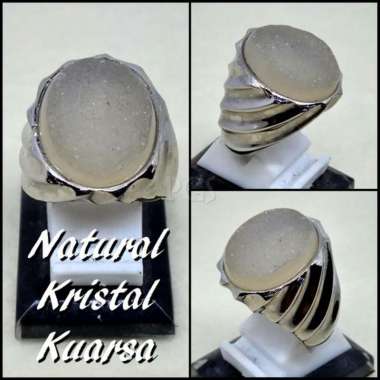 CINCIN BATU AKIK NATURAL KRISTAL KUARSA KECUBUNG INTAN LANGKA DAN ISTIMEWA TERMURAH !!! RING 10