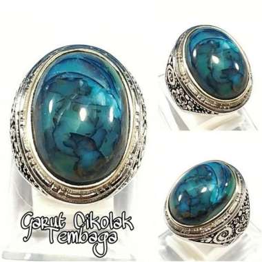 CINCIN BATU AKIK NATURAL GARUT CIKOLAK SERAT TEMBAGA COLLECTOR ITEM