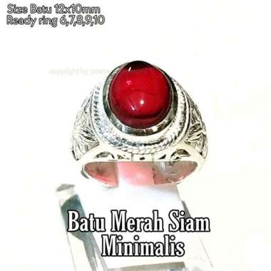 CINCIN BATU AKIK MERAH SIAM MINIMALIS RING 9