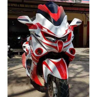 Promo full body predator Yamaha nmax old 2016-2019 fullset Putih lis merah