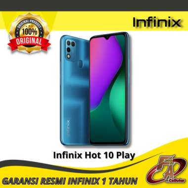 Infinix Hot 10 Play 3/32 - Garansi Resmi Infinix Indonesia Biru