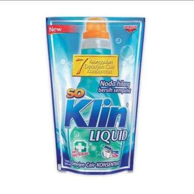 Soklin Liquid Detergent Cair 750ml biru