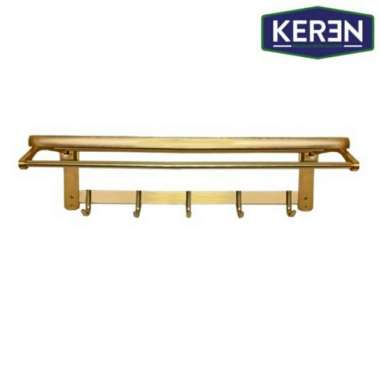 RAK HANDUK GOLD/GANTUNGAN HANDUK EMAS/GANTUNGAN KAMAR MANDI ORIGINAL 100 % Multicolor