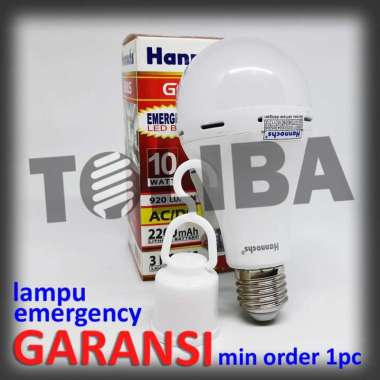 lampu led hannochs / lampu emergency charger 10 watt 10watt 10w putih