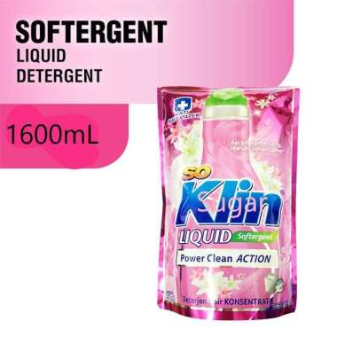 Promo Harga So Klin Liquid Detergent + Softergent Pink 1600 ml - Blibli