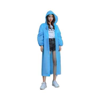 OEM SK-C412 C413 Jas Hujan Terusan Bahan EVA RAINCOAT Mantel Hujan Anak Dan Dewasa Semi Transparan P