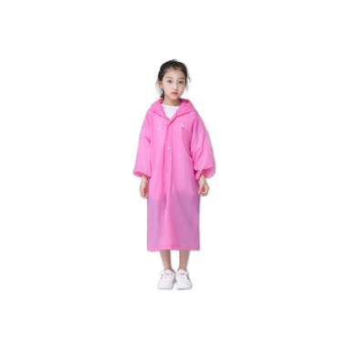 OEM SK-C412 C413 Jas Hujan Terusan Bahan EVA RAINCOAT Mantel Hujan Anak Dan Dewasa Semi Transparan P