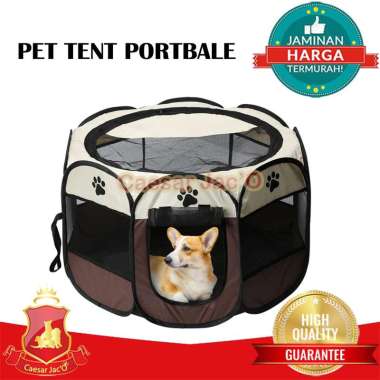Tempat Tidur Kandang Lipat Portable Hewan Anjing Kucing Indoor Outdoor