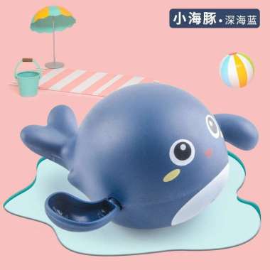 FG Mainan Mandi Bayi Kura Kura Berenang Bergerak / Mainan Mandi Anak LUMBA-LUMBA NAVY