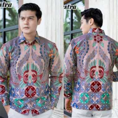 DESTRA ZQWF BATIK TULIS SEMI TRIKOT Kemeja Batik Pria Tulis Semi Lapis Trikot Multicolored XXL