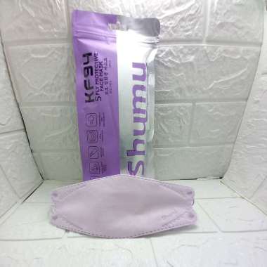 MASKER DEWASA KF94 SHUMU ISI 10PCS/PACK light violet
