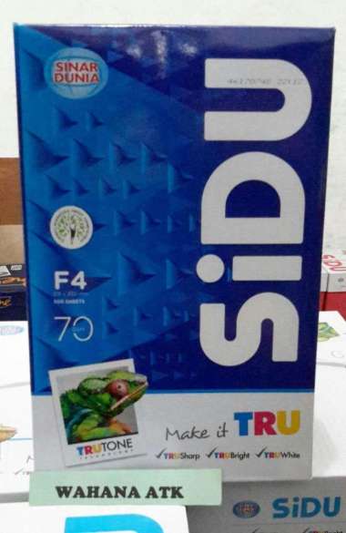 Kertas HVS Sinar Dunia (Sidu) F4 70 Gr - Ecer
