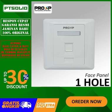 PROXP Face Plate/Face Panel 1 Hole - Kompatibel Modular jack RJ45/RJ11