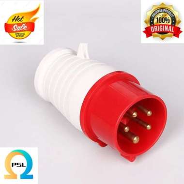 Industrial Plug 025 + Industrial Socket 125 5P 32A LXCEE 5 kaki 32A PLUG merah-putih PLUG 5P 32A
